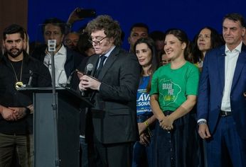 El lanzamiento oficial de Flavio Bolsonaro se llevó a cabo en la ciudad de San Pablo.&nbsp;