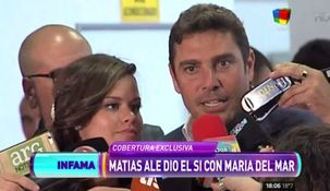 Finalmente, se casó Matías Alé con Maria del Mar: Me salvó la vida Finalmente, se casó Matías Alé con Maria del Mar: Me salvó la vida