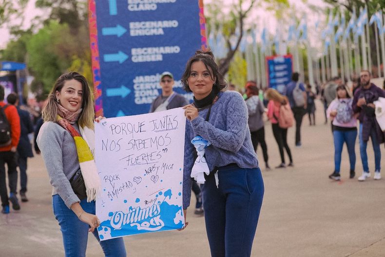 Los mensajes del Quilmes Rock este sábado.