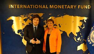 Milei junto a la directora gerente del FMI. Milei junto a la directora gerente del FMI.