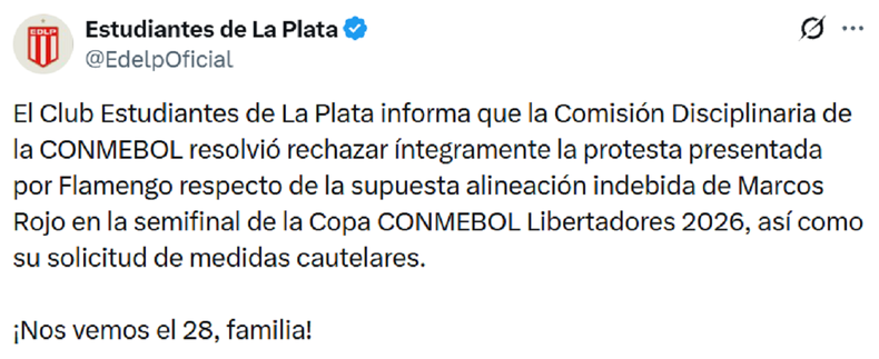 La publicaci&oacute;n de Estudiantes.