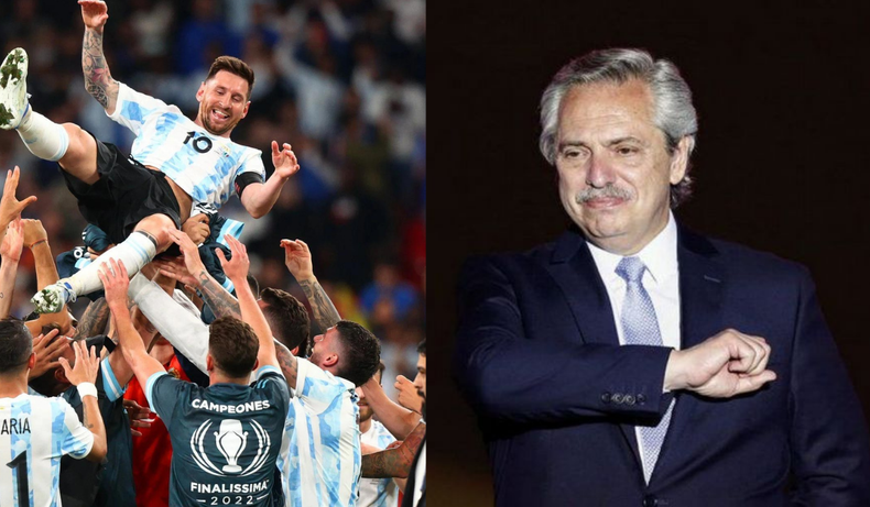 Las felicitaciones del Presidente ante el triunfo de la Selección.