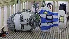 Instalan un Messi gigante en el Obelisco. Instalan un Messi gigante en el Obelisco.