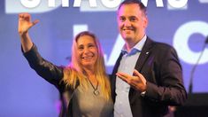 Karina Milei y Manuel Adorni. Karina Milei y Manuel Adorni.