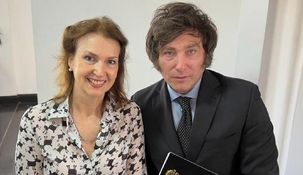 Diana Mondino y Javier Milei.