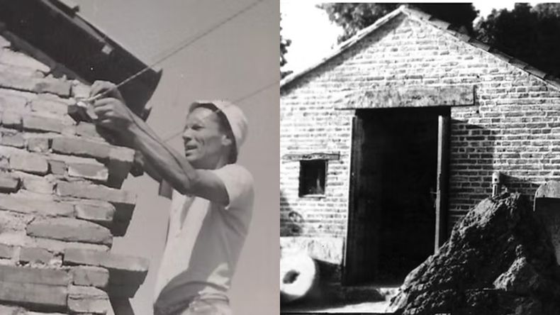 Museo Polifacético Rocsen en construcción por su propio fundador, Juan Santiago Bouchon. 
