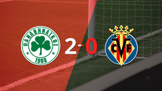en su casa, panathinaikos le gano a villarreal por 2-0