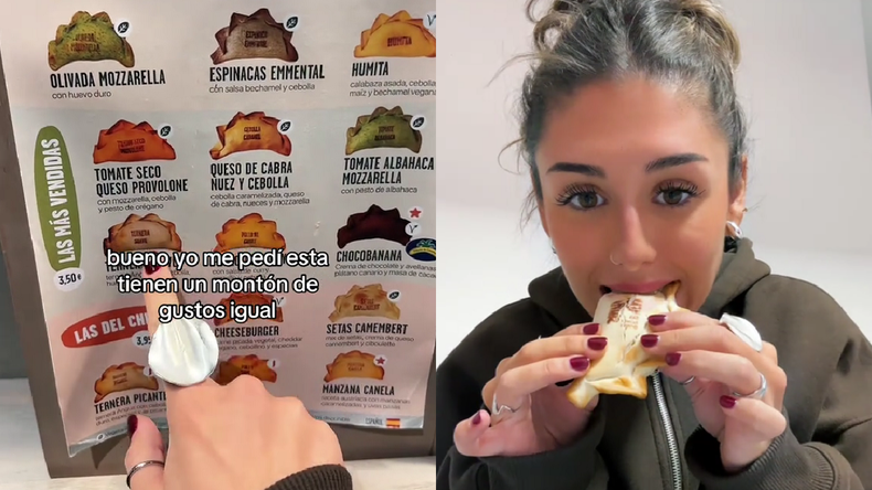 La joven reveló qué tan ricas son las empanadas españolas.