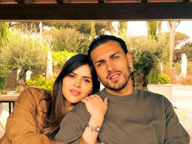 Camila Galante y Leandro Paredes.