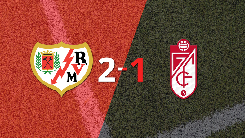 Rayo Vallecano sacó los 3 puntos en casa al vencer 2-1 a Granada