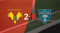 en su casa, hellas verona le gano a lecce por 2-0