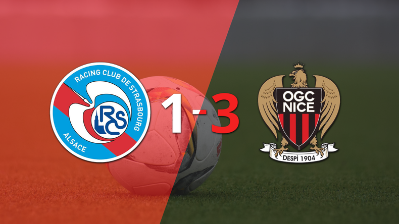Nice le dio vuelta el partido a RC Strasbourg con un 3-1