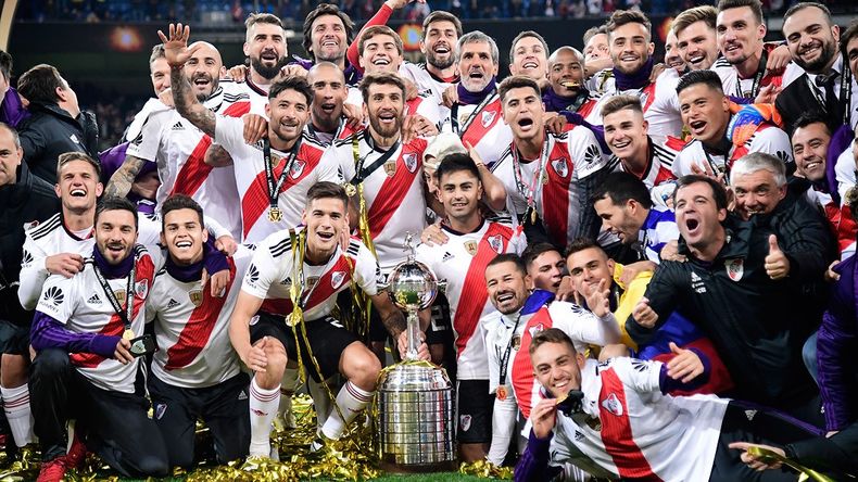 Borré celebrando la Copa Libertadores 2018.