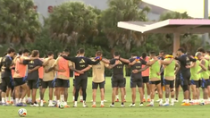 El sentido homenaje de la Scaloneta en las instalaciones de Inter Miami. El sentido homenaje de la Scaloneta en las instalaciones de Inter Miami.