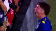 El festejo de Lucas Blondel tras meter el 1-0. El festejo de Lucas Blondel tras meter el 1-0.