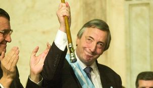 Kirchner al asumir el 25 de mayo de 2003.