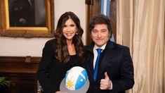 Javier Milei y Kristi Noem, secretaria de Seguridad de Estados Unidos.