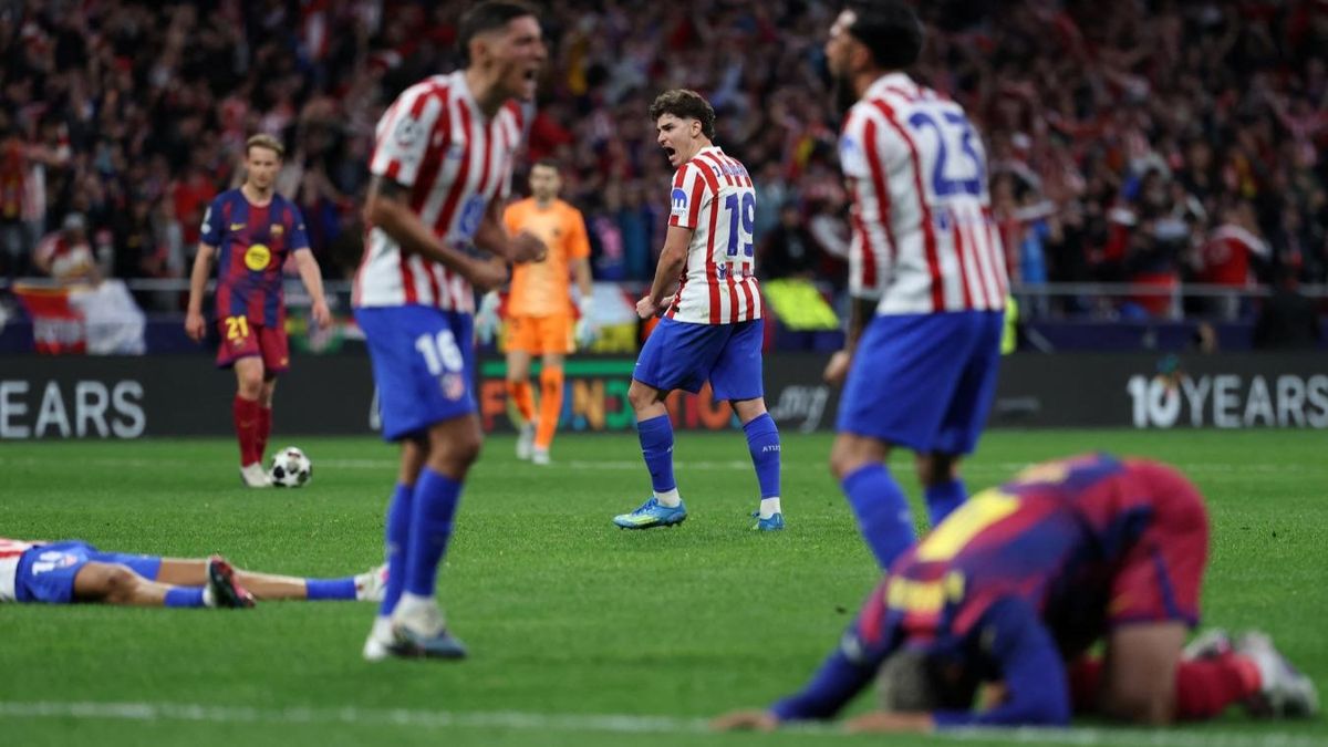 El Atlético de Madrid de Julián Álvarez dio el golpe en Champions League: eliminó a Barcelona y pasó a semifinales