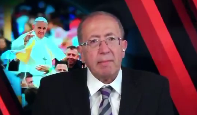 José Levy se emocionó mientras hablaba del papa Francisco.