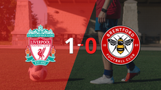 a liverpool le alcanzo con un gol para derrotar a brentford en el estadio anfield