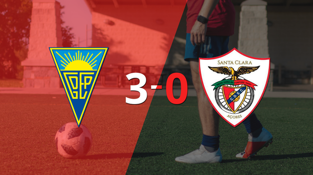 estoril fue contundente y goleo 3-0 a santa clara