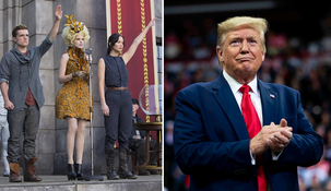 Peeta Mellark y Kartniss Everdeen en Los Juegos del Hambre. Donald Trump, presidente de Estados Unidos.