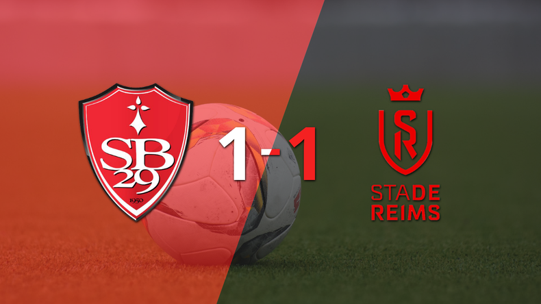 Stade Brestois no pudo en casa ante Stade de Reims y empataron 1-1