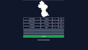 Worldle, la nueva página para adivinar países.&nbsp;