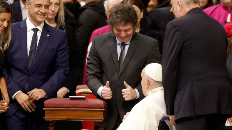 Macri y Milei viajaron al Vaticano para la canonización de Mama Antula, en febrero de 2024.