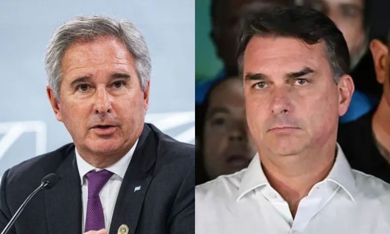 Pablo Quirno y Flávio Bolsonaro.