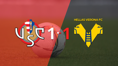 reparto de puntos en el empate a uno entre cremonese y hellas verona