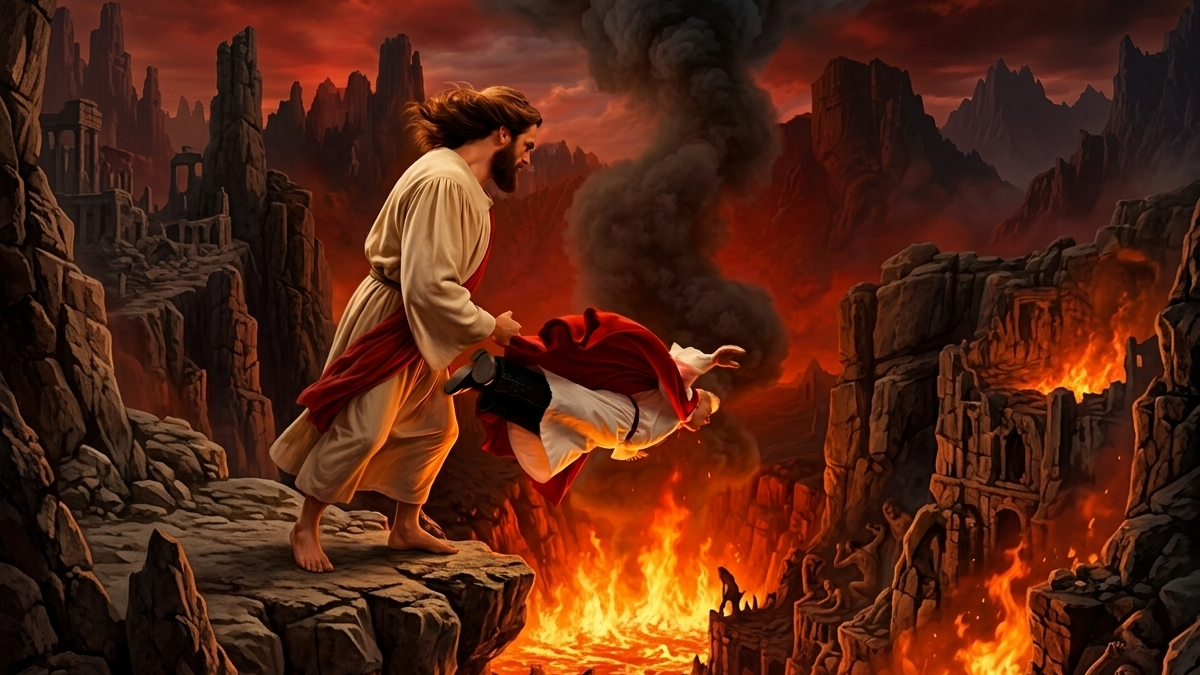 Irán respondió a Donald Trump con un video hecho con IA donde Jesús lo golpea y lo envía al infierno