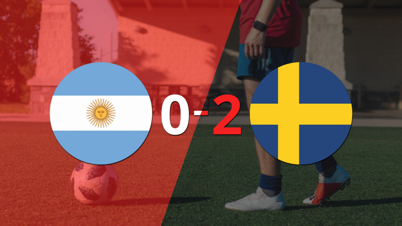 Suecia fue superior y venció por dos goles a Argentina en el estadio FMG Stadium Waikato