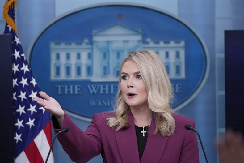 La vocera de la Casa Blanca, Karoline Leavitt.