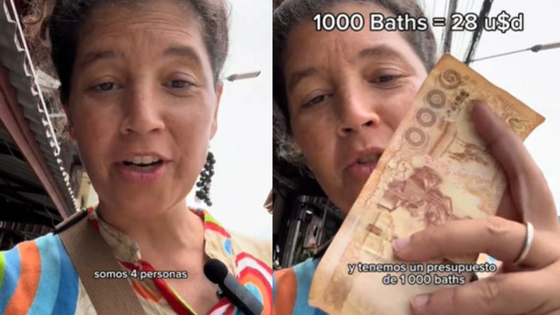 Sorpresa en las redes: una argentina reveló cuánto gastó en comida en 1 día en Tailandia.