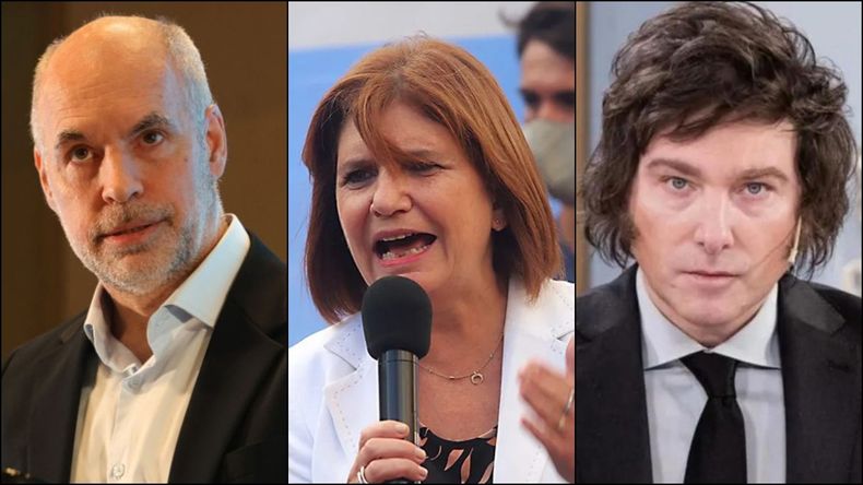 Los precandidatos presidenciales Larreta
