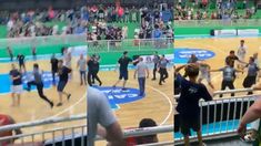 Feroz golpiza a un árbitro de básquet en Brasil. Feroz golpiza a un árbitro de básquet en Brasil.