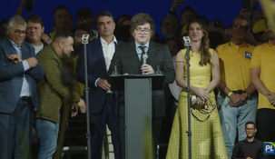 Javier Milei viajó a Brasil a dar su apoyo a la candidatura presidencial de Flávio Bolsonaro.