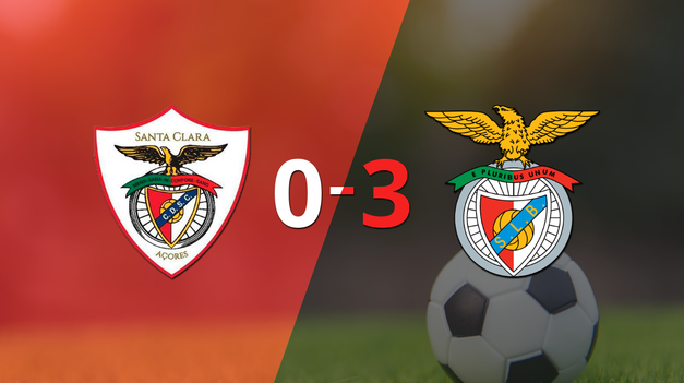 De visitante, Benfica goleó a Santa Clara contundentemente 3 a 0