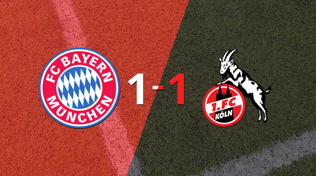 Bayern Múnich no pudo en casa ante Colonia y empataron 1-1