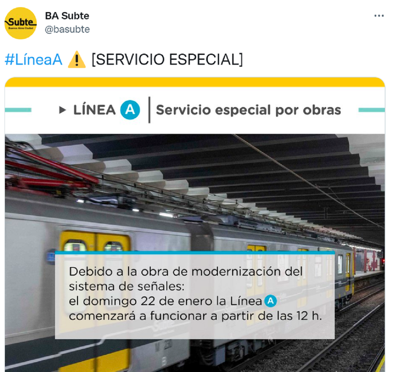 Anunciaron Cambio De Horario En Una Línea De Subte: Cuál Será