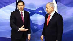 El secretario de Estado norteamericano, Marco Rubio, junto al primer ministro israelí, Benjamin Netanyahu.