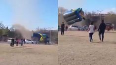 Un inflable se voló en Córdoba en el Día del Niño.