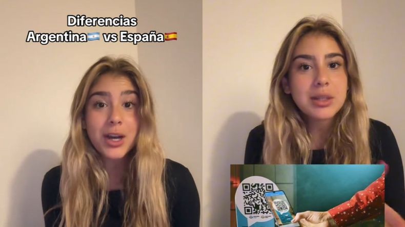 El video viral de una joven española que encendió una discusión sobre diferencias con Argentina.