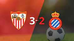 partido de muchos goles y triunfo de sevilla sobre espanyol