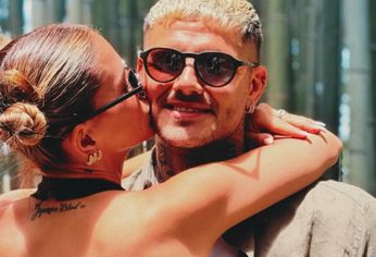 El futbolista y la actriz compartieron en redes sociales un carrusel de fotos relajado en el campo.
