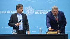 Kicillof le tomó juramento a Jorge DOnofrio. Kicillof le tomó juramento a Jorge DOnofrio.