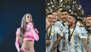 Tini Stoessel y Rodrigo de Paul, campeón en la Finalissima.