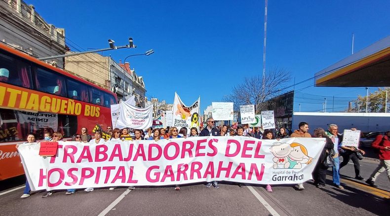 El Hospital Garrahan realizó varias marchas.