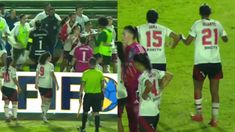 La pelea y los gestos racistas de las jugadores de River para con las brasileras. La pelea y los gestos racistas de las jugadores de River para con las brasileras.